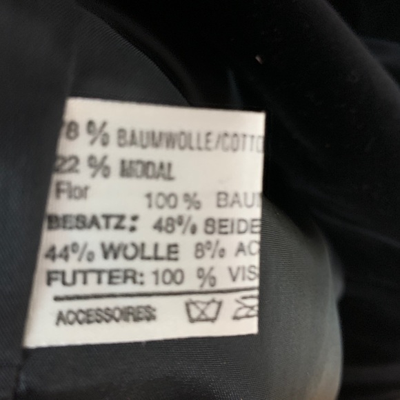 Louis Feraud Black Silk Velvet Wool Midi Dress 14 - Picture 4 of 7